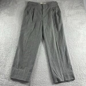 VINTAGE‎ 5850 Softwear Wool Blend Pants 33x32 (Hemmed to 28) Pleated Gray
